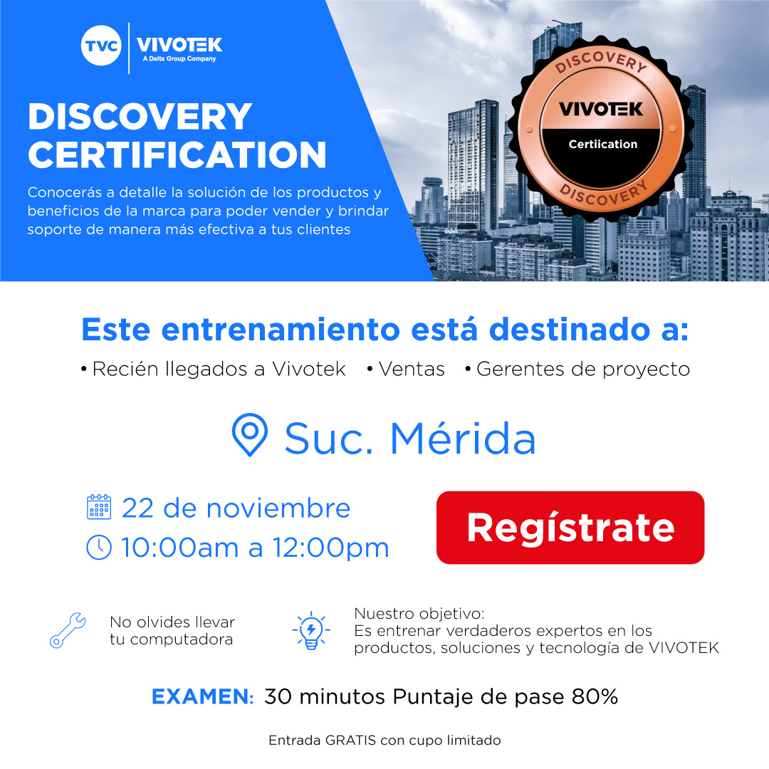 VIVOTEK | CERTIFICACIÓN DISCOVERY (1 DÍA)