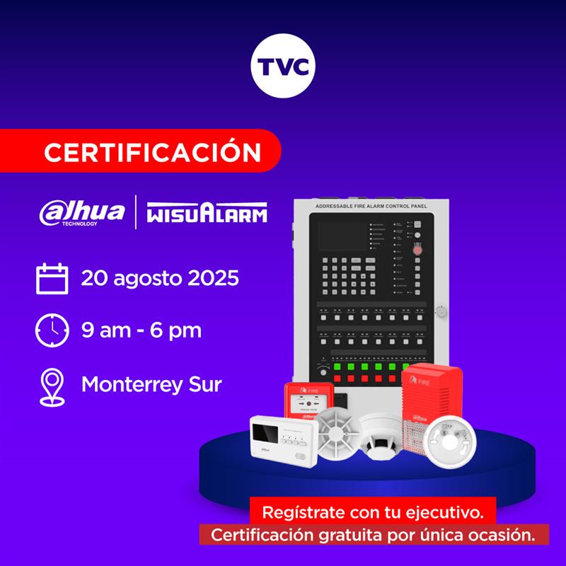 DAHUA CERTIFICACIÓN | SOLUCIÓN WISUALARM: NUEVOS PANELES DIRECCIONABLES DE INCENDIO (1 DÍA)