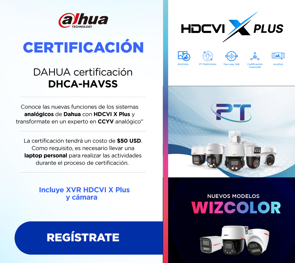 DAHUA | CERTIFICACIÓN DHCA-HAVSS + DHCA-DOLYNK (1 DÍA)